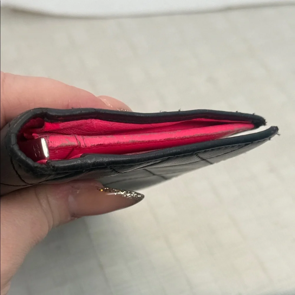 Chanel long Wallet Black Leather Chanel Quilted Cambon Yen Long Wallet Black.